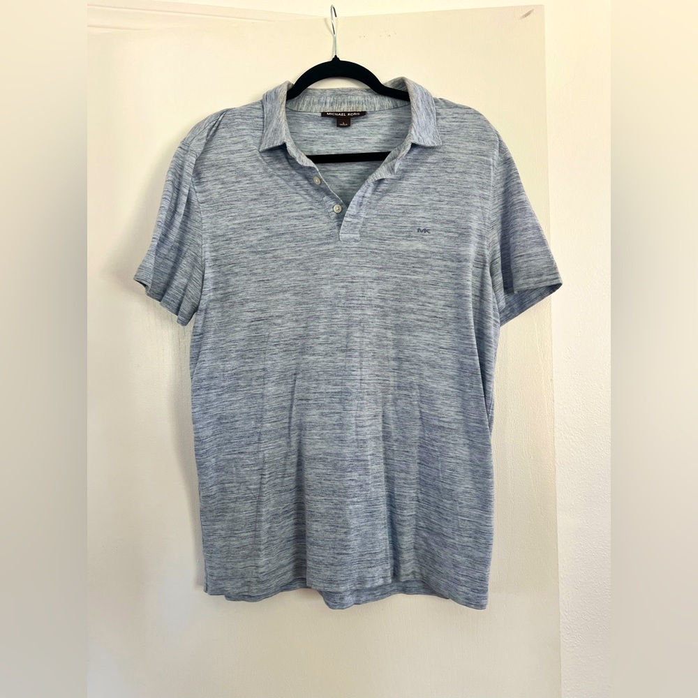 Men's Blue Heathered MK Polo